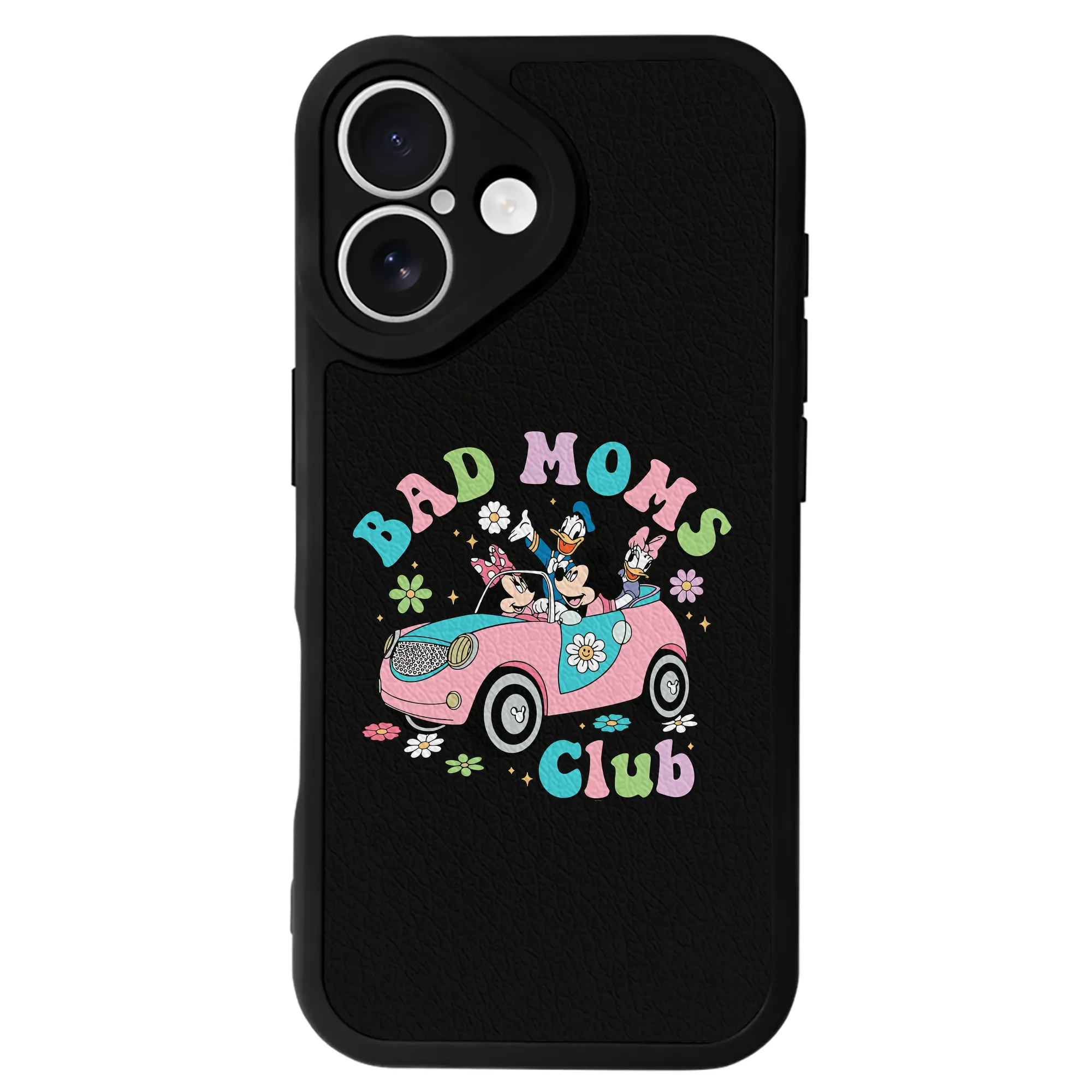 ミッキーマウス（Mickey Mouse） グッズ ミニーマウス（Minnie Mouse） - IPhone 16シリーズ対応 ・ シリコンスマホケース ・ レザー調 ・ 高精度フィット ・ 耐衝撃 ・ ワイヤレス充電対応 ・ 精密カット